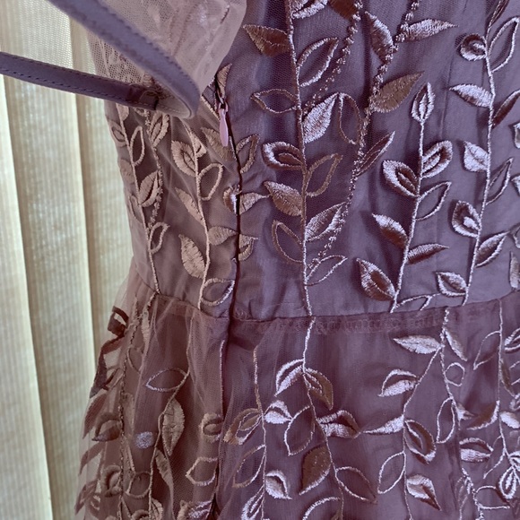 Pink champagne Embroidered crinoline  dress - Picture 3 of 4